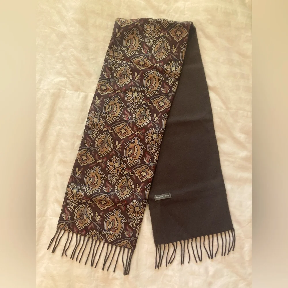 Geoffrey Beene Reversible Silk and Wool Scarf